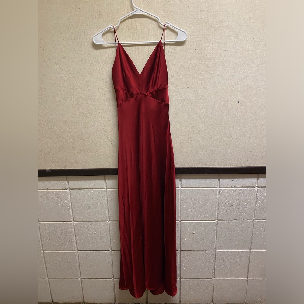 Red/Burgundy Satin Dress